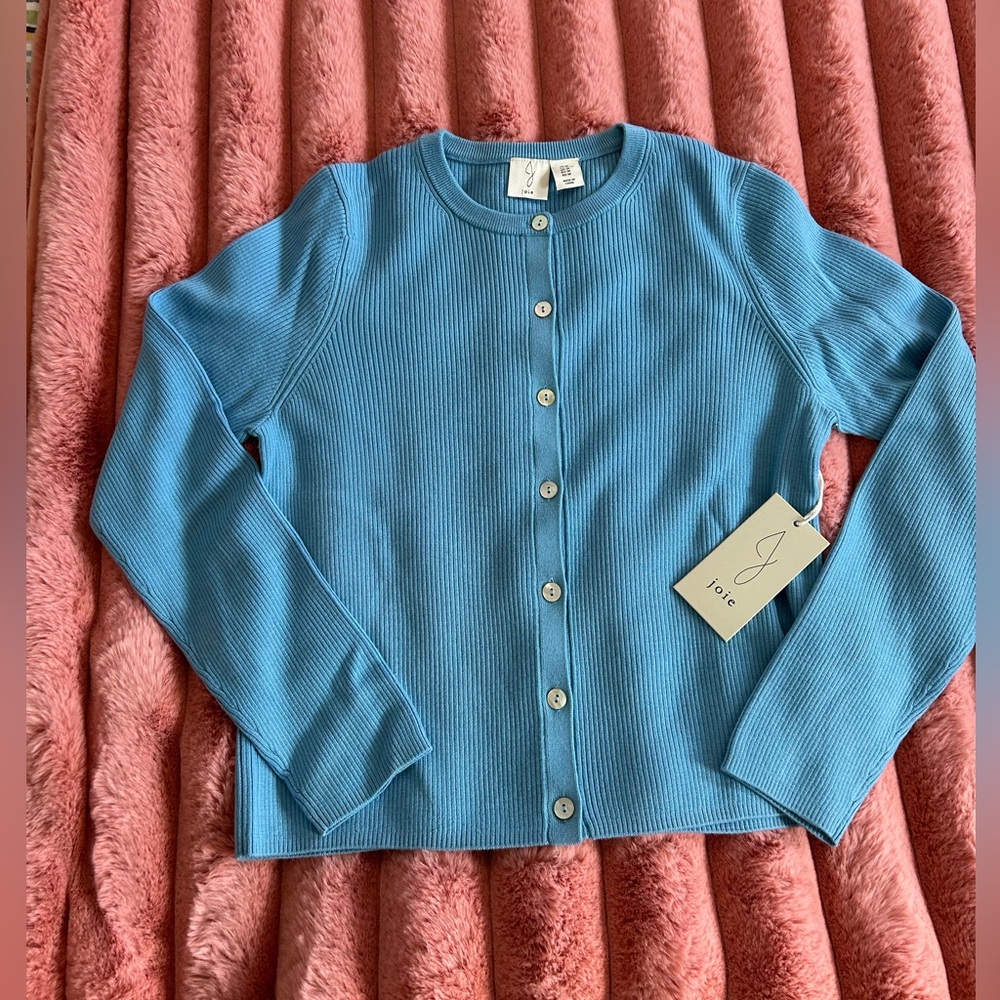 Joie Blue Button-Up Cardigan